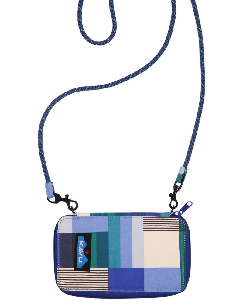 Front of a size O/S Go Time Phone Wallet in Bettys Quilt in Bettys Quilt by KAVU. | dia_product_style_image_id:331693